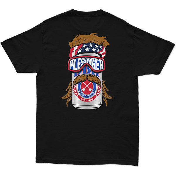 Clean studio shot of Dirt Bike Kidz Mullet Madness Tee; showing tee fit, printed graphics, and crew neckline; SKU 325-00023S; Colors: Black; Sizes: S-2XL