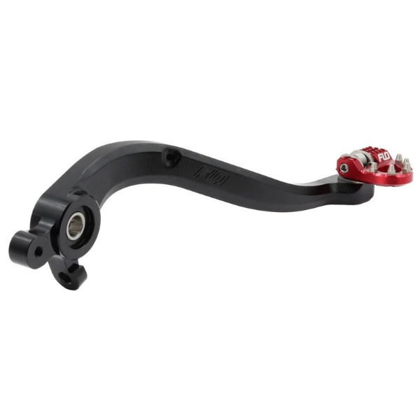 Flo Motorsports Billet Folding Tip Brake Pedals:122-91522BU*MXBP-522RED