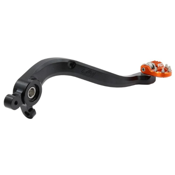 Flo Motorsports - Billet Folding Tip Brake Pedals:122-91521*MXBP-521 ORG
