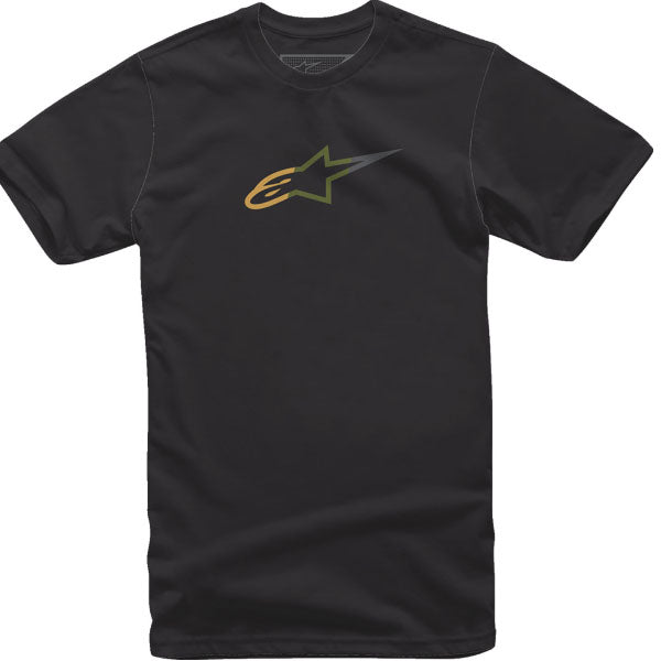 Studio photo on a white background of Alpinestars Ageless Rake T-Shirt; showing tee fit, printed graphics, and crew neckline; SKU 3030232; Sizes: M-2XL