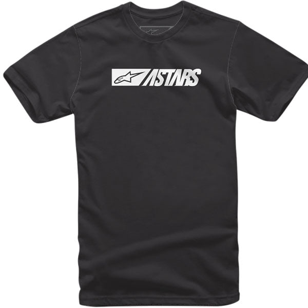 Studio photo on a white background of Alpinestars Reblaze T-Shirt; showing tee fit, printed graphics, and crew neckline; SKU 303020760; Sizes: M-2XL