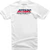 Crisp studio image on a white background of Alpinestars Split Time T-Shirt; showing tee fit, printed graphics, and crew neckline; SKU 3030207