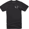 High-resolution studio image of Alpinestars Wreath T-Shirt; showing tee fit, printed graphics, and crew neckline; SKU 303023013; Sizes: M-2XL