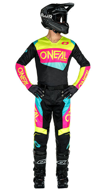 Studio product photo on a neutral background of O'Neal, Hardwear Air Slam V.24 Jersey, Pant Combo, Gear Combo, SKU oneal-mx24-hardwear-air-slam-v24-jersey-pant-combo