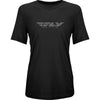 Professional studio photo of Fly Racing Womens Origin Corp Tee; showing tee fit, printed graphics, and crew neckline; SKU 356-0100S; Sizes: S-2XL