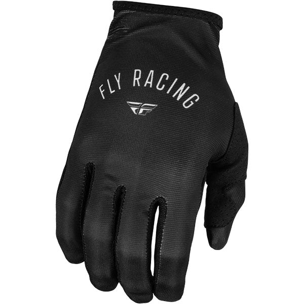 Product image of BTO Sports 0046 Fly Racing mx24 sp lite glove womens black motocross gloves showing fit, construction, and colorway | Available at BTO Sports