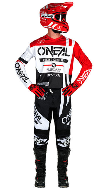 Catalog studio image of O'Neal, Element Warhawk V.24 Jersey, Pant Combo, Gear Combo, SKU oneal-mx24-element-warhawk-v24-jersey-pant-combo