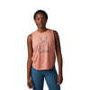 Crisp studio image on a white background of Fox Racing Caved In Tank; showing sleeveless cut, hem shape, and printed or woven branding; SKU 30807-184-XS