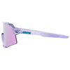 High-resolution studio image of 100%, S3 Sunglasses, color options Polished Translucent Grey w/ Purple Multilayer Mirror Lens, Soft Tact Black w/ Soft Gold Mirror Lens, Polished Translucent Lavender w/ Hiper Lavender Mirror Lens