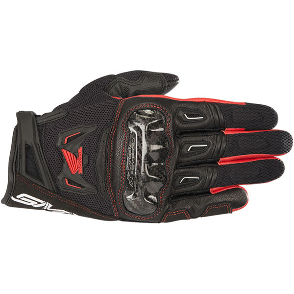 Product image of BTO 0000 Alpinestars smx 2 air carbon v2 glove motocross gloves showing fit, construction, and colorway | Available at BTO Sports