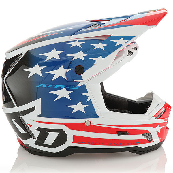 6D 6D - ATR-3 Patriot Helmet motocross/off‑road full‑face helmet product view — with ODS impact management for angular and linear energy, ventilated and lightweight, SKU 13-0504.