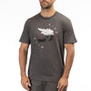 Crisp studio image on a white background of Klim Ride Tri-Blend Tee; showing tee fit, printed graphics, and crew neckline; SKU 3689-000-120-272