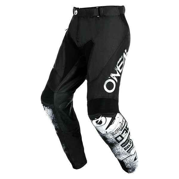 Studio photo showcasing O'Neal, Mayhem Scarz V.24 Pant, Pants, SKU M023-2128, color options Black/White, sizes 28–42