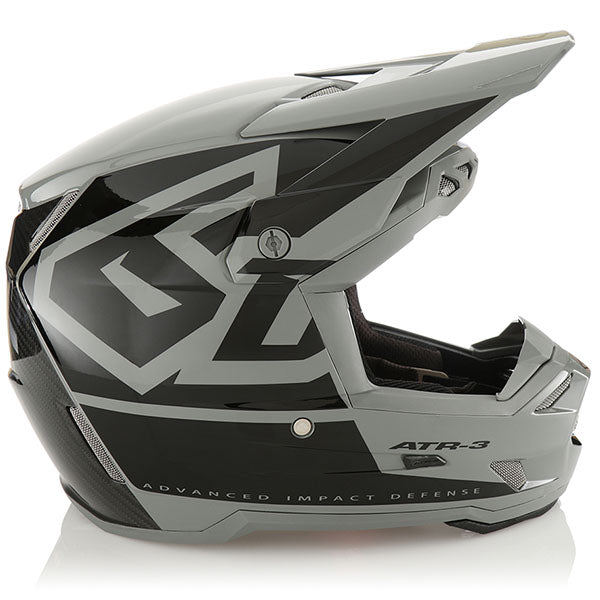 6D 6D - ATR-3Y Hex Helmet motocross/off‑road full‑face helmet black product view — with ODS impact management for angular and linear energy, ventilated and lightweight, SKU 16-0100.