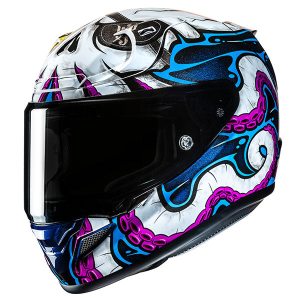studio product photo of HJC SKU 872212803 in MC-28, sizes XS, SM, MD, LG, XL for motocross helmet, dirt bike, off road.