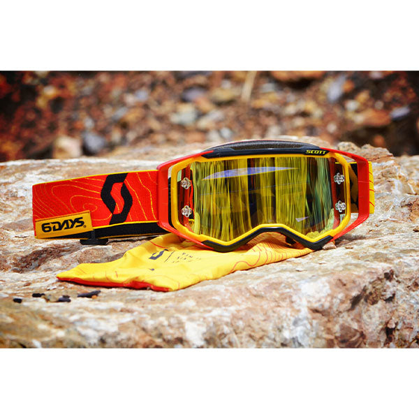 Scott Prospect 6-Days Spain LE Goggle in Red/Yellow SKU 51-5611