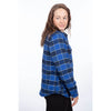 Professional studio photo of Klim; showing flannel shirt fit, button front, and plaid pattern; SKU 3593-000-140-244