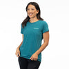 Crisp studio image on a white background of Klim K Shield Crest Tri-Blend Tee (Womens); showing tee fit, printed graphics, and crew neckline