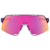 High-resolution studio image of 100%, S3 Sunglasses, SKU 5909530200, color options Polished Translucent Grey w/ Purple Multilayer Mirror Lens, Soft Tact Black w/ Soft Gold Mirror Lens, Polished Translucent Lavender w/ Hiper Lavender Mirror Lens