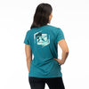 High-resolution studio image of Klim K Shield Crest Tri-Blend Tee (Womens); showing tee fit, printed graphics, and crew neckline; SKU 3568-000-110-806
