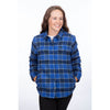 High-resolution studio image of Klim; showing flannel shirt fit, button front, and plaid pattern; SKU 3593-000-110-244