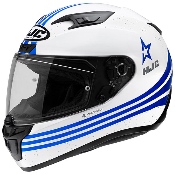 studio product photo of HJC SKU 810390203 in MC-2, sizes XS, SM, MD, LG, XL for motocross helmet, dirt bike, off road.