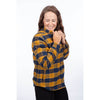 Clean studio shot of Klim Clouds Rest Fleece Lined Flannel Shirt; showing flannel shirt fit, button front, and plaid pattern; SKU 3593-000-110-244