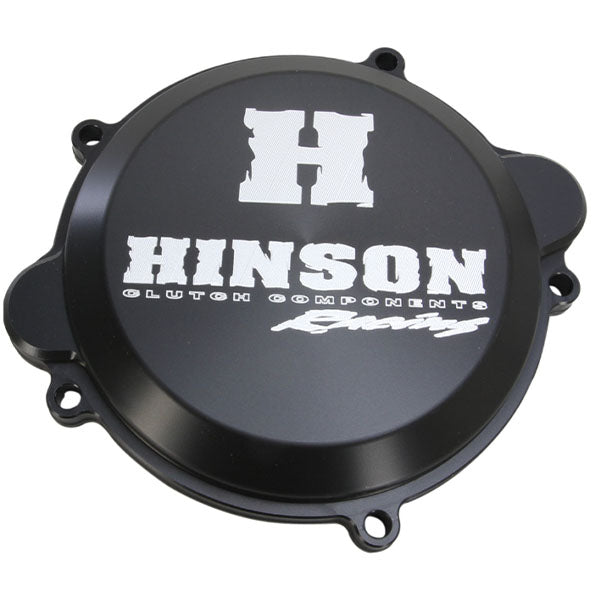 Clean studio shot of Hinson, Billetproof Clutch Cover (KTM), side view, showing product profile and surface details, Colors: 125 SX, 125 XC, 150 EXC, 150 SX, 150 XC-W, 150 XC-W TPI and more, Sizes: 2017–2026