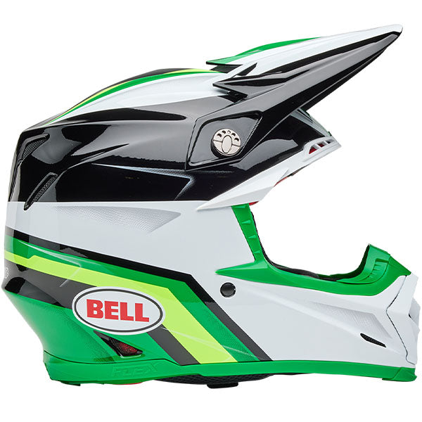 motorcycle helmet, showing aerodynamic shell design, ventilation ports, and secure retention system built for rider comfort and protection