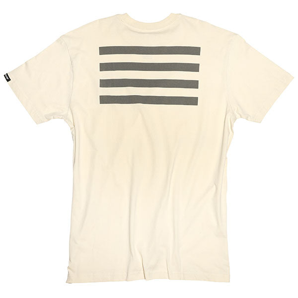 Crisp studio image on a white background of Fasthouse Cobalt Tee; showing tee fit, printed graphics, and crew neckline; SKU 3296139904; Sizes: S-3XL