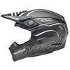 motorcycle helmet, showing aerodynamic shell design, ventilation ports, and secure retention system built for rider comfort and protection