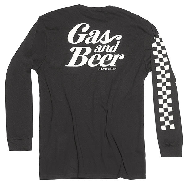 Clean studio shot of Fasthouse Tavern Long Sleeve Tee; showing long-sleeve cut, printed graphics, and crew neckline; SKU 32974205; Colors: Black