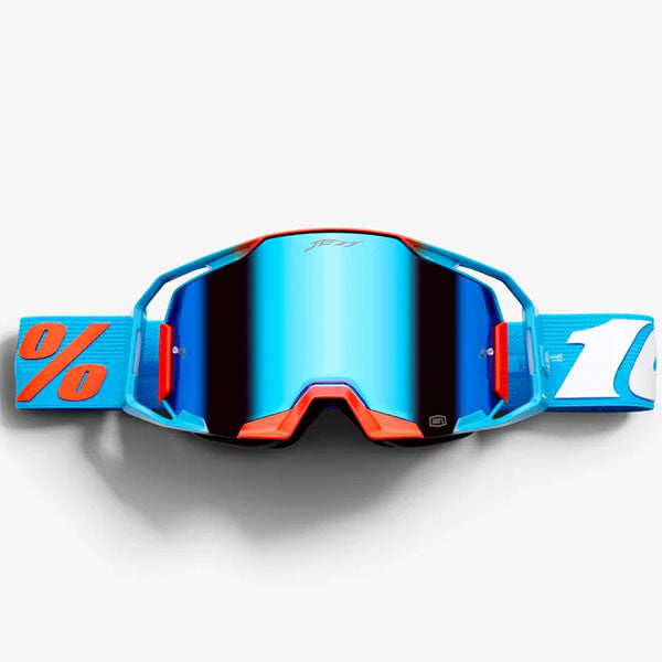 Catalog studio image of 100%, ARmatic LE Jett Lawrence 2/PK Kit Goggles, color Red/Blue