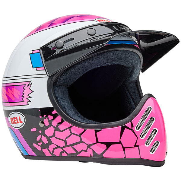 Bell Helmets Bell - Moto-3 Deathspray Helmet off-road motocross helmet, showing aerodynamic shell design, ventilation ports, and secure retention system built for rider comfort and protection. SKU 07164109.