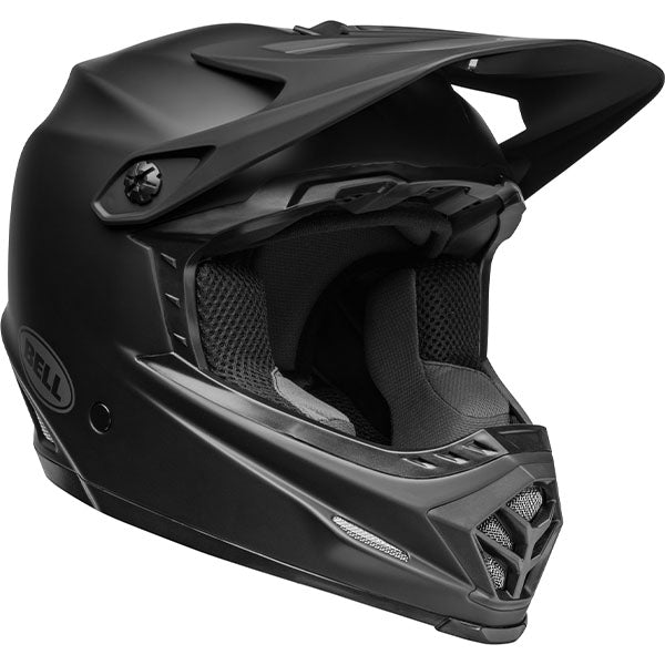 Bell Helmets Bell - Moto 9 MIPS Helmet (Youth) off-road motocross helmet, front view, showing aerodynamic shell design, ventilation ports, and secure retention system built for rider comfort and protection. SKU 07136428.