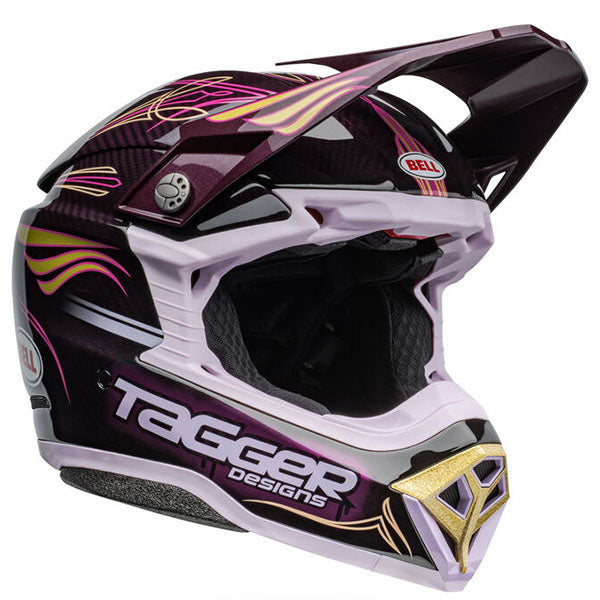 Bell Helmets Bell - Moto-10 Spherical Tagger Helmet off-road motocross helmet, showing aerodynamic shell design, ventilation ports, and secure retention system built for rider comfort and protection. SKU 07157498.