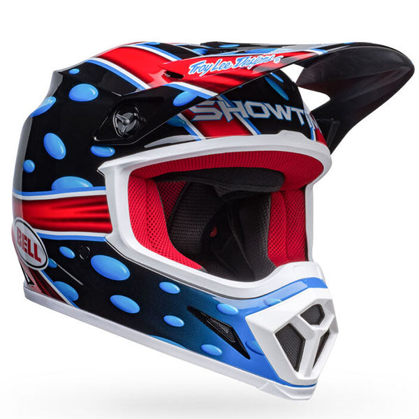 Bell Helmets Bell - MX-9 MIPS McGrath Replica Helmet off-road motocross helmet, front view, showing aerodynamic shell design, ventilation ports, and secure retention system built for rider comfort and protection. SKU 07148485.