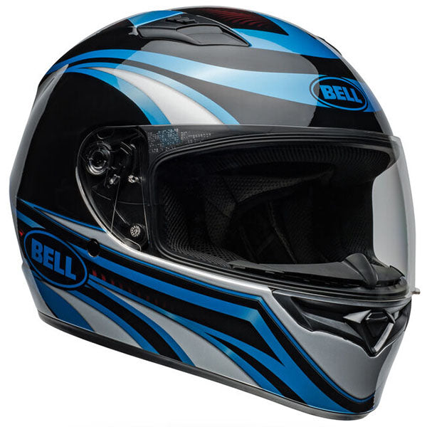 Bell Helmets Bell - Qualifier Conduit Helmet motorcycle helmet, front view, showing aerodynamic shell design, ventilation ports, and secure retention system built for rider comfort and protection. SKU 07158690.