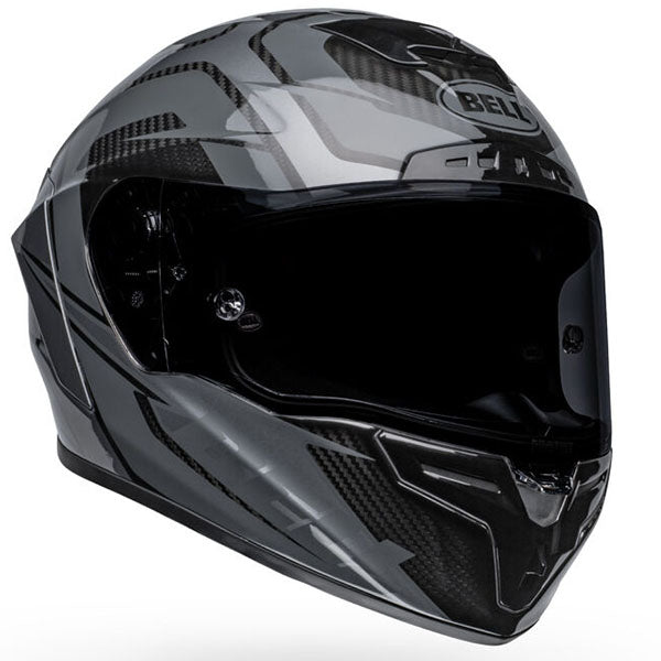 Bell Helmets Bell - Race Star DLX Flex Labyrinth Helmet motorcycle helmet, showing aerodynamic shell design, ventilation ports, and secure retention system built for rider comfort and protection. SKU 07150133.