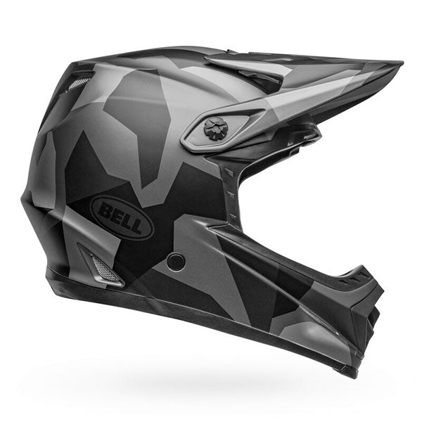 Bell Helmets Bell - Moto-9 Rover MIPS Helmet (Youth) off-road motocross helmet, angled view, showing aerodynamic shell design, ventilation ports, and secure retention system built for rider comfort and protection. SKU 07157136.