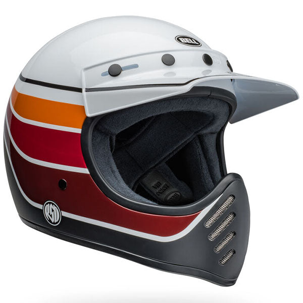 Bell Helmets Bell - Moto-3 RSD Saddleback Helmet off-road motocross helmet, front view, showing aerodynamic shell design, ventilation ports, and secure retention system built for rider comfort and protection. SKU 07158720.
