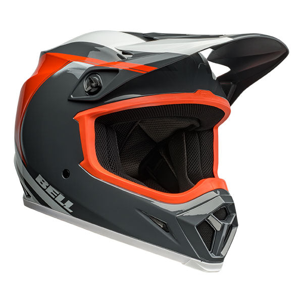 Bell Helmets Bell - MX-9 Dart MIPS Helmet off-road motocross helmet, front view, showing aerodynamic shell design, ventilation ports, and secure retention system built for rider comfort and protection. SKU 07157382.