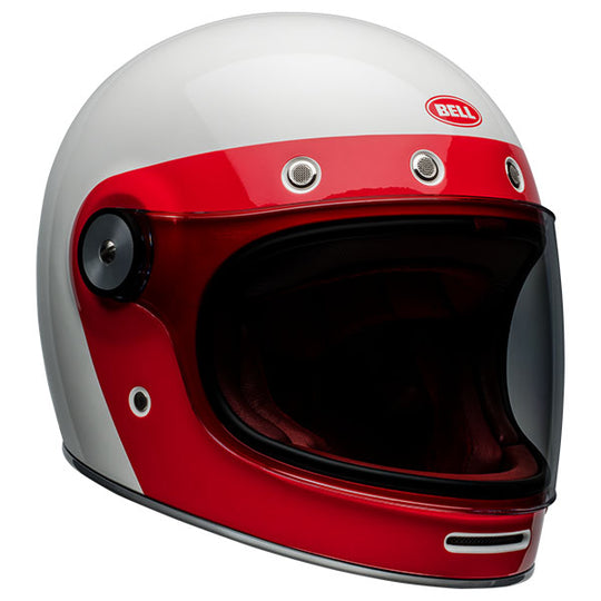 bell bullitt helmet sportsbikegear Vintage White/Blue Speedway XL the Bullitt GT features a new shield gasket for improved sealing Bell Bullitt Motorcycle Helmet Solid