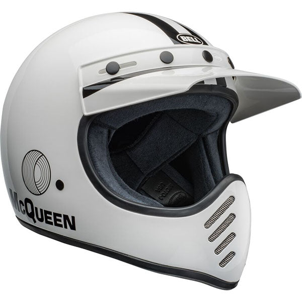 Bell Helmets Bell - Moto-3 Steve McQueen Helmet off-road motocross helmet, showing aerodynamic shell design, ventilation ports, and secure retention system built for rider comfort and protection. SKU 07158732.