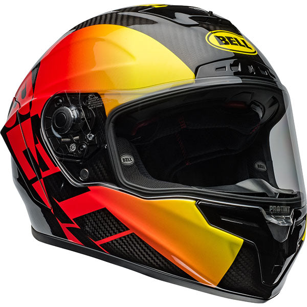 Bell Helmets Bell - Race Star DLX Flex Offset Helmet motorcycle helmet, front view, showing aerodynamic shell design, ventilation ports, and secure retention system built for rider comfort and protection. SKU 07162423.