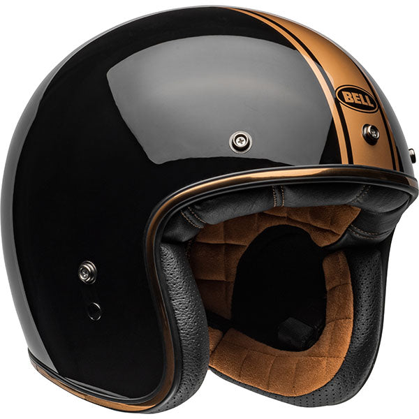 Bell Helmets Bell - Custom 500 Rally Helmet motorcycle helmet, front view, showing aerodynamic shell design, ventilation ports, and secure retention system built for rider comfort and protection. SKU 07159455.