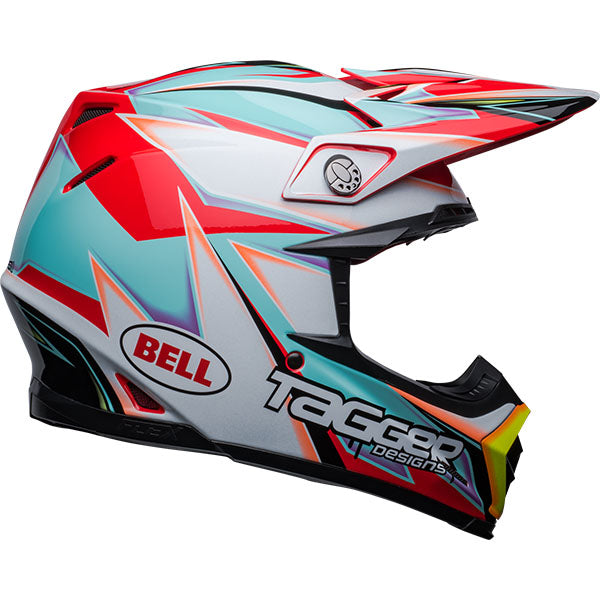 motorcycle helmet, angled view, showing aerodynamic shell design, ventilation ports, and secure retention system built for rider comfort and protection. SKU 07148459.