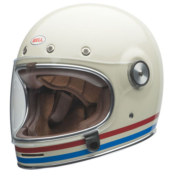 Bell Helmets Bell - Bullitt Stripes Helmet motorcycle helmet, showing aerodynamic shell design, ventilation ports, and secure retention system built for rider comfort and protection. SKU 07143899.
