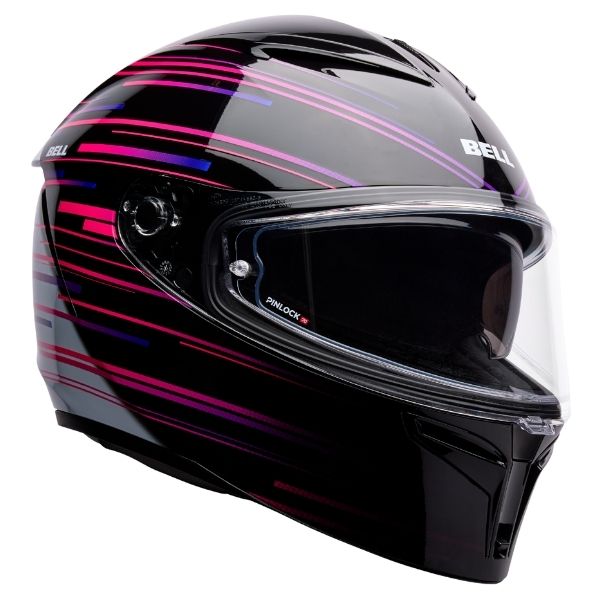 Image of Bell - Lithium Velo Helmet | SKU 71750 | Colors: Black/Purple, Black/Yellow | Sizes: XS to 3X | Available at BTO Sports
