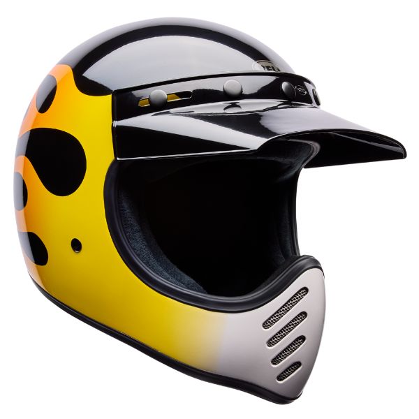 Image of Bell - Moto-3 Flint Helmet | SKU 71754 | Colors: Yellow/Black | Sizes: XS to 2X | Available at BTO Sports